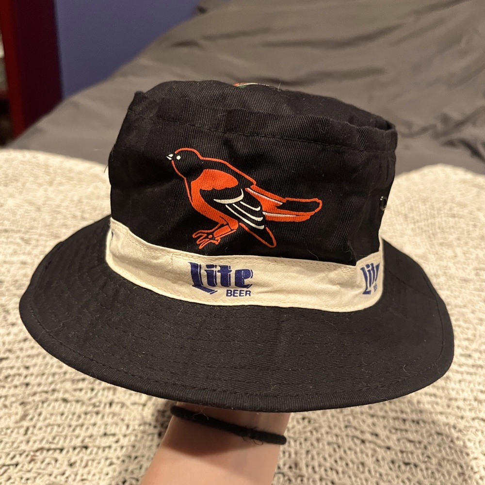 Vintage Baltimore Orioles 1993 All Star Game + Miller Lite Bucket Hat